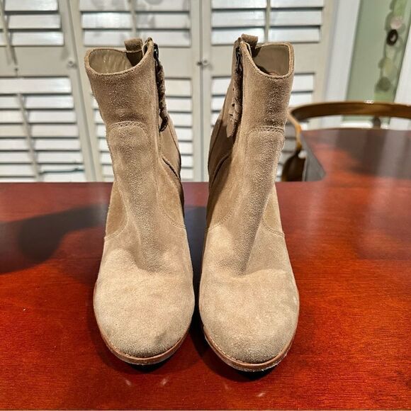 Joie Tan Suede Leather Booties Size 8 - Picture 5 of 11